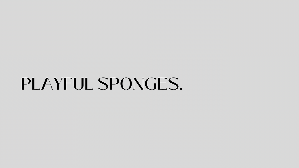 Playful Sponges.